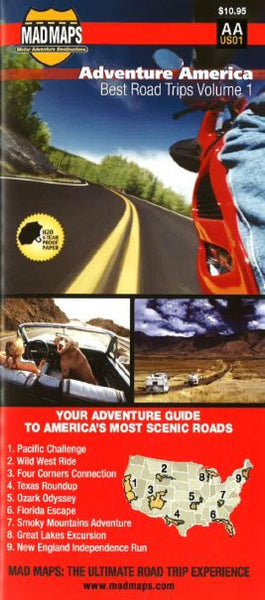 Buy map Adventure America, Best Road Trips, Volume 1 by MAD Maps