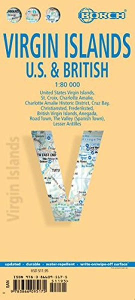 Buy map Virgin Islands, U.S. and British by Borch GmbH.