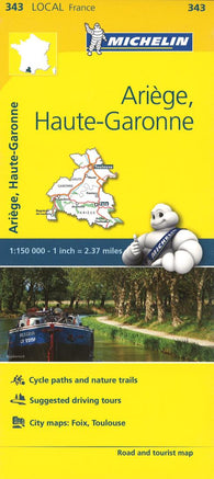 Buy map Arige, Haute Garonne, France (343) by Michelin Maps and Guides