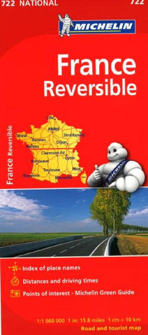 Buy map France, Reversible (722) by Michelin Maps and Guides