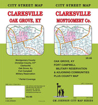 Buy map Clarksville and Montgomery County, Tennessee by GM Johnson