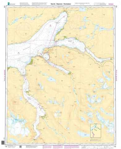 Buy map NARVIK - SKJOMEN - ROMBAKEN (142) by Kartverket
