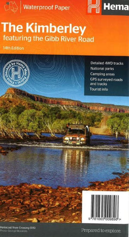 Buy map The Kimberley, Australia, featuring the Gibb River Road by Hema Maps