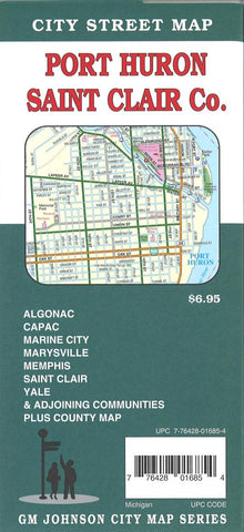Buy map Port Huron and Saint Clair County, Michigan by GM Johnson