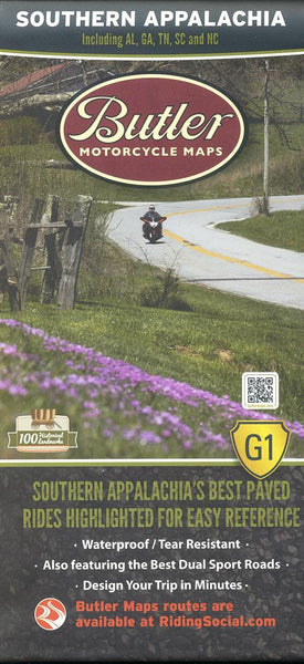 Buy map Southern Appalachia Map by Butler Motorcycle Maps