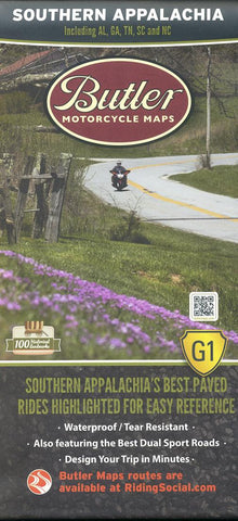 Buy map Southern Appalachia Map by Butler Motorcycle Maps