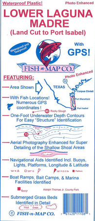 Buy map Lower Laguna Madre (Land Cut to Port Isabel, including Port Mansfield) Fishing Map