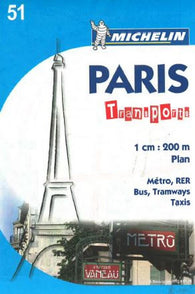 Buy map Paris, France, Transports (51) by Michelin Maps and Guides