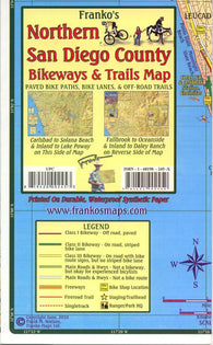 Buy map California Map, San Diego Bikeways, Northern, folded, 2010 by Frankos Maps Ltd.
