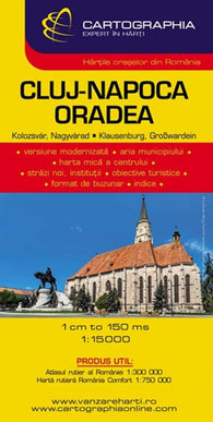 Buy map Cluj-Napoca, Oradea, Romania by Cartographia