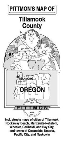 Buy map Tillamook and Rockaway Beach, Oregon by Pittmon Map Company