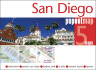 Buy map San Diego, California, PopOut Map by PopOut Products