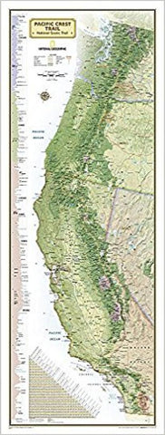 Buy map Pacific Crest Trail Wall Map - Laminated