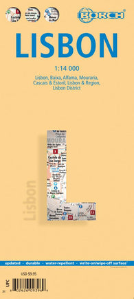 Buy map Lisbon, Portugal by Borch GmbH.