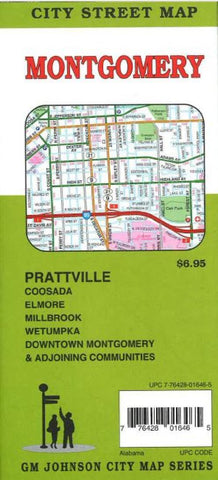 Buy map Montgomery + Prattville, AL by GM Johnson