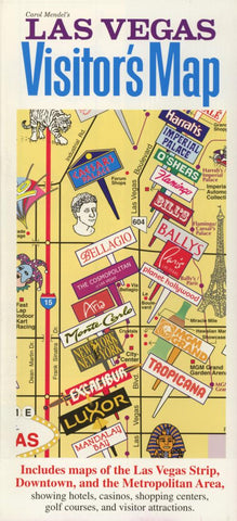 Buy map Las Vegas, Nevada, Visitors Map by Carol Mendel
