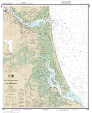 Buy map Newburyport Harbor and Plum Island Sound (13282-12) by NOAA