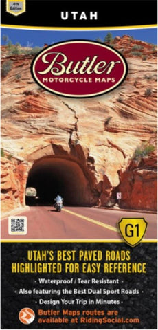 Buy map Utah G1 Map by Butler Motorcycle Maps