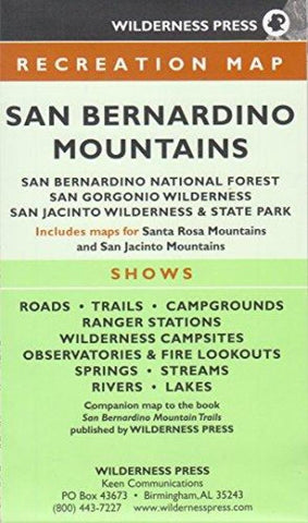 Buy map San Bernardino, California Mountain Trails by Wilderness Press