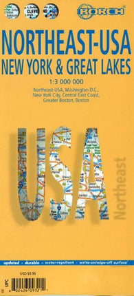 Buy map United States, Northeast by Borch GmbH.