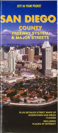 Buy map San Diego County, California, Freeway System and Major Streets by Global Graphics