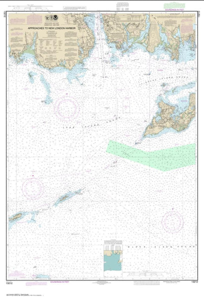 Buy map Approaches to New London Harbor (13212-39) by NOAA