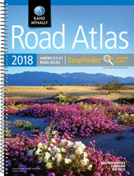 Buy map United States, Canada and Mexico, 2018 Midsize Deluxe Easy to Read Road Atlas by Rand McNally