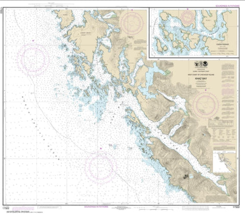 Buy map Khaz Bay, Chichagof Island Elbow Passage (17322-11) by NOAA