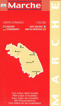 Buy map Marche, Italy by Litografia Artistica Cartografica