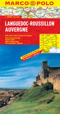 Buy map Languedoc-Roussillon and Auvergne, France by Marco Polo Travel Publishing Ltd