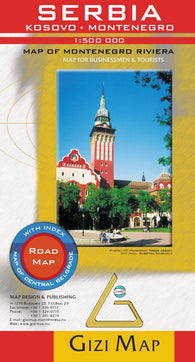 Buy map Serbia, Kosova and Montenegro by GiziMap