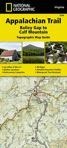 Buy map Appalachian Trail : Bailey Gap to Calf Mountain : topographic map guide