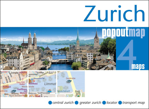 Buy map Zurich, Switzerland, PopOut Map by PopOut Products