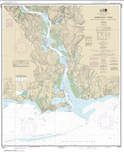 Buy map Connecticut River Long lsland Sound to Deep River (12375-22) by NOAA