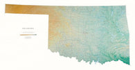 Buy map Oklahoma, Physical, Laminated Wall Map by Raven Maps