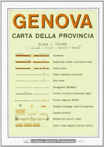 Buy map Genova Province, Italy by Litografia Artistica Cartografica