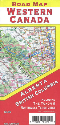 Buy map Alberta and British Columbia road map