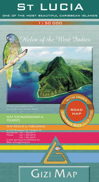Buy map St. Lucia by GiziMap