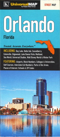 Buy map Orlando, Florida by Kappa Map Group