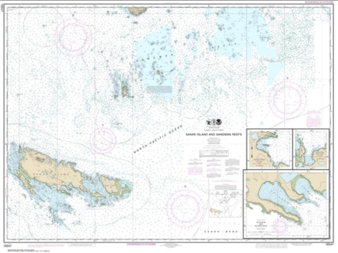 Buy map Sanak Island and Sandman Reefs; Northeast Harbor; Peterson and Salmon Bays; Sanak Harbor (16547-10) by NOAA