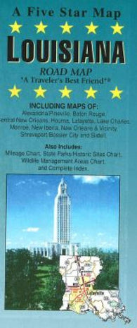 Buy map Louisiana by Five Star Maps, Inc.