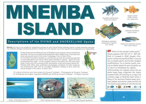 Buy map Mnemba Island, Tanzania by GT Maps