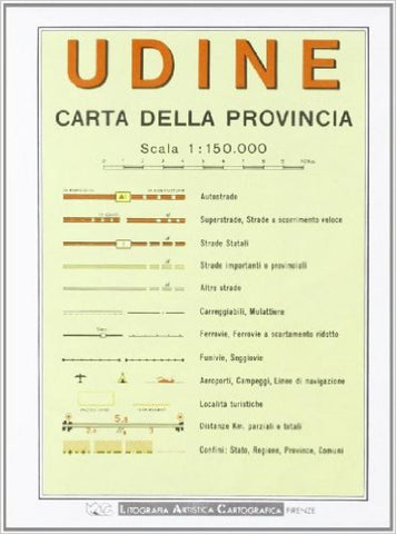 Buy map Udine Province, Italy by Litografia Artistica Cartografica