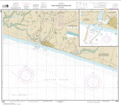 Buy map Nome Hbr. and approaches, Norton Sound; Nome Harbor (16206-9) by NOAA