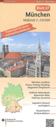 Buy map München 1:250 000, blatt 27