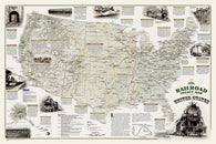 Buy map Railroad Legacy Map of the US, Boxed by National Geographic Maps