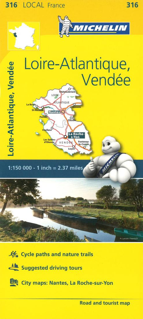 Buy map: Michelin: Loire-Atlantique, Vendee, France Road and Tourist ...