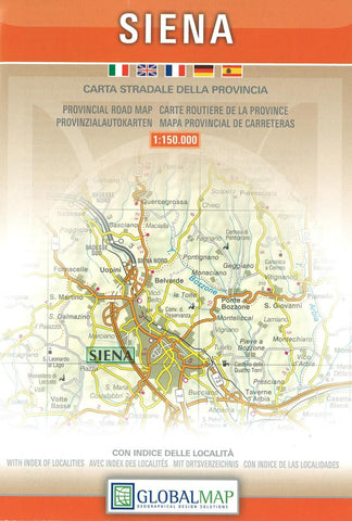 Buy map Siena Province, Italy by Litografia Artistica Cartografica
