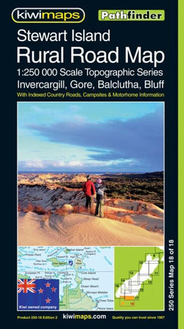Buy map Stewart Island Rural Roads, New Zealand, Topographic Map by Kiwi Maps