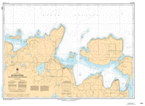 Buy map Bayfield Sound and Approaches/et les Approches by Canadian Hydrographic Service